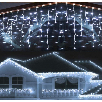 Instalatie 8092 alb rece 120 led perdea 3x1m exterior fir alb gros